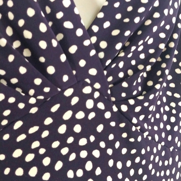 Chaps Dress Polka Dot Empire Waist Sz XL - Picture 3 of 5